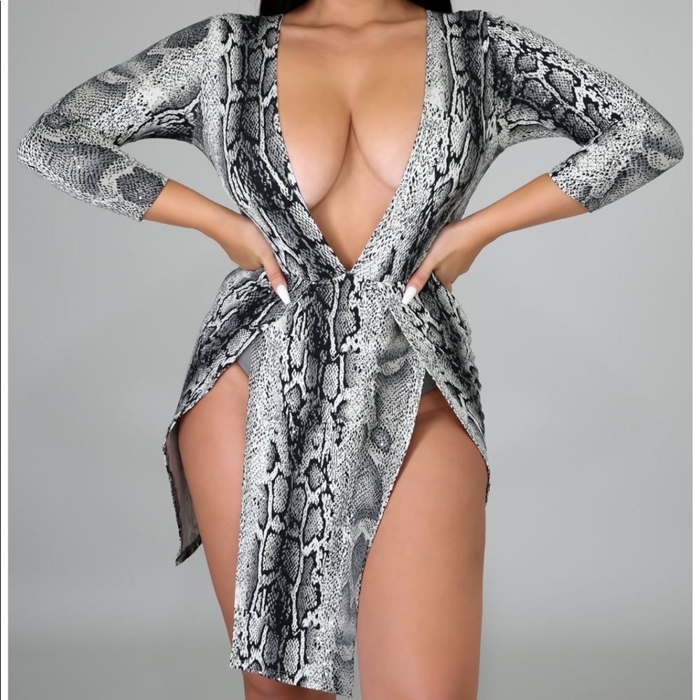 Low V Body Con Dress
